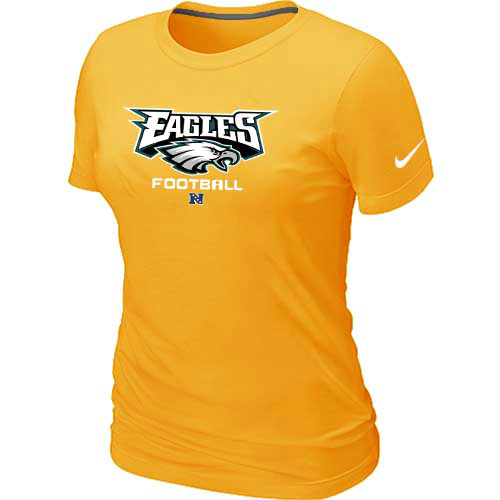 Philadelphia Eagles Yellow Women's Critical Victory T-Shirt