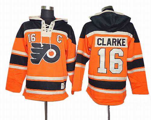 Philadelphia Flyers #16 Bobby Clarke Orange Hoody