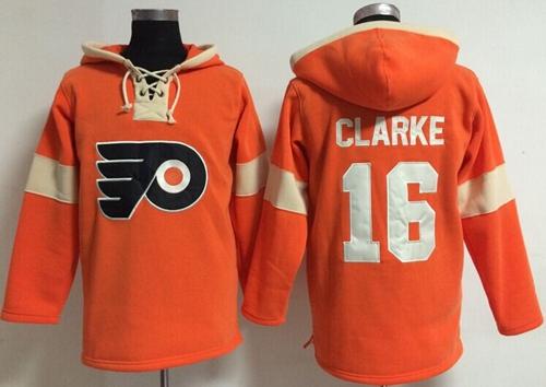 Philadelphia Flyers 16 Bobby Clarke Orange Pullover NHL Hoodie