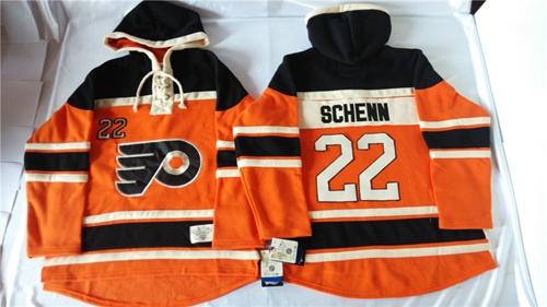 Philadelphia Flyers 22 Luke Schenn Orange Sawyer Hooded Sweatshirt Stitched NHL Jersey
