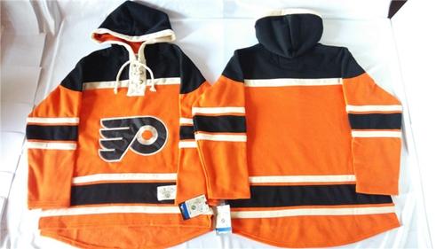 Philadelphia Flyers Blank Orange Sawyer Hooded Sweatshirt Stitched NHL Jersey