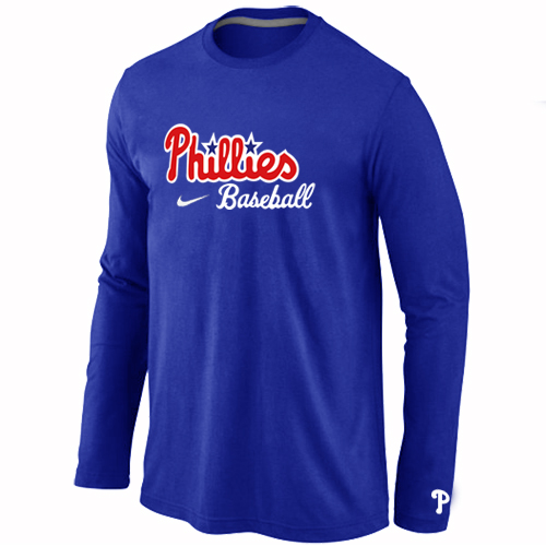 Philadelphia Phillies Long Sleeve T-Shirt Blue