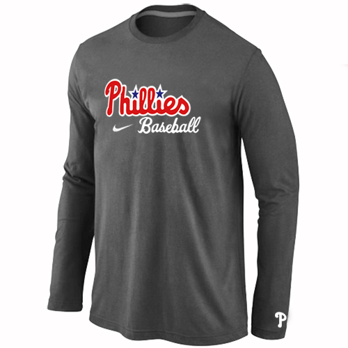 Philadelphia Phillies Long Sleeve T-Shirt D.Grey