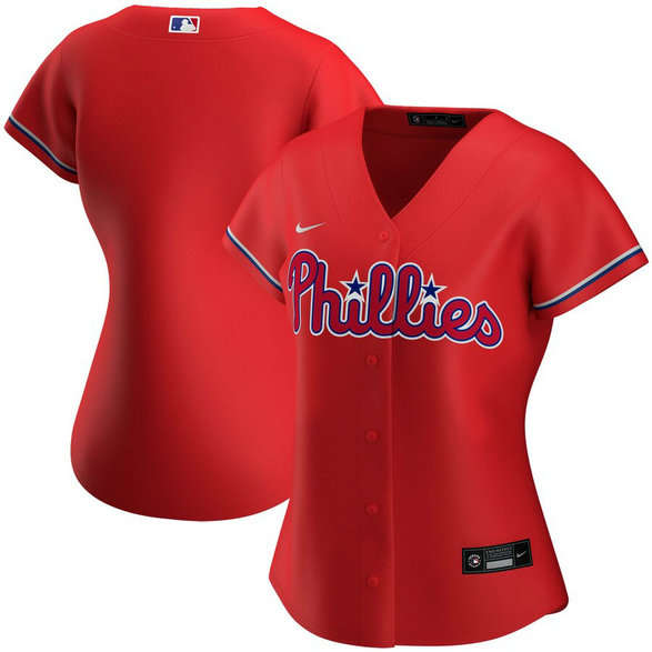 Philadelphia Phillies Nike Women's Alternate 2020 MLB Team Jersey Red
