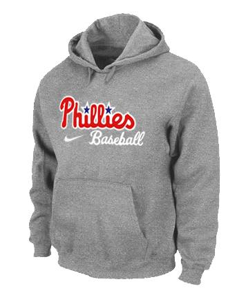 Philadelphia Phillies Pullover MLB Hoodie Gray