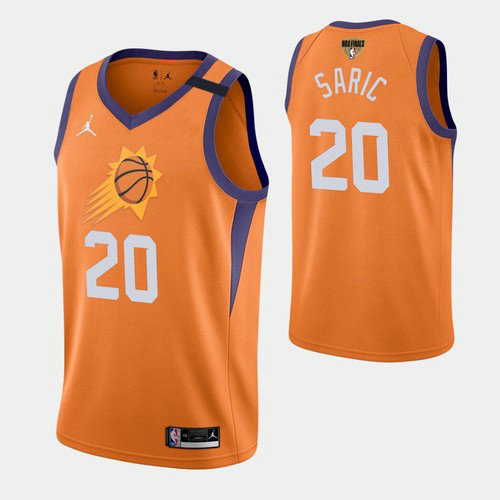 Phoenix Suns #20 Dario Saric Men's 2021 NBA Finals Bound Statement Edition NBA Jersey Orange