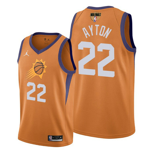 Phoenix Suns #22 Deandre Ayton Men's 2021 NBA Finals Bound Statement Edition NBA Jersey Orange