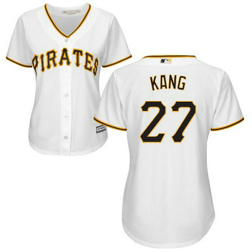Pirates #27 Jung-ho Kang White Home Women's Stitched MLB Jersey_1