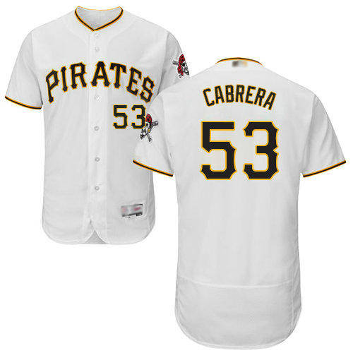 Pirates #53 Melky Cabrera White Flexbase Authentic Collection Stitched Baseball Jersey
