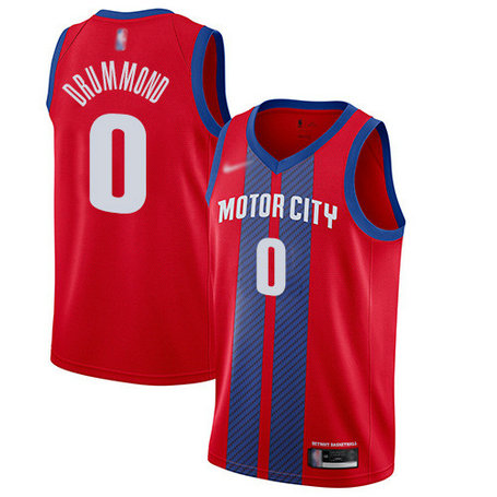 Pistons #0 Andre Drummond Red Basketball Swingman City Edition 2019 20 Jersey