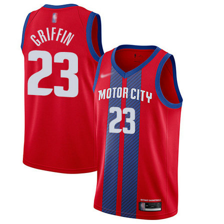 Pistons #23 Blake Griffin Red Basketball Swingman City Edition 2019 20 Jersey