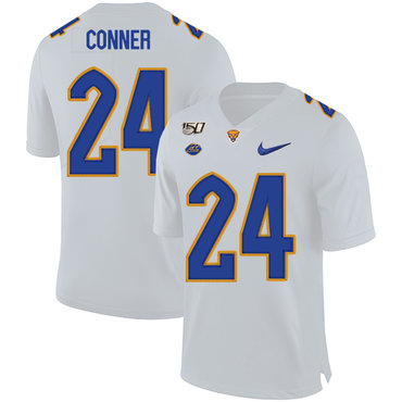 Pittsburgh Panthers 24 James Conner White 150th Anniversary Patch Nike College Football Jersey