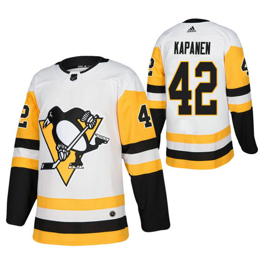 Pittsburgh Penguins #42 Kasperi Kapanen White Stitched NHL Jersey