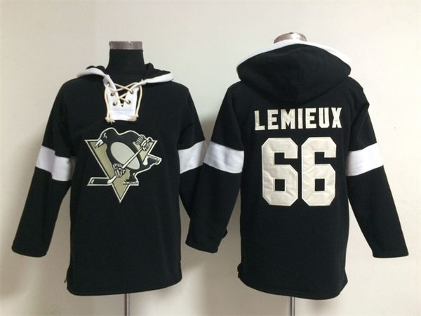 Pittsburgh Penguins 66 Mario Lemieux black NHL Hockey Hoodies NEW style