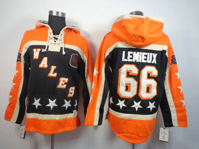 Pittsburgh Penguins 66 Mario Lemieux black all star NHL Fashion hoddies