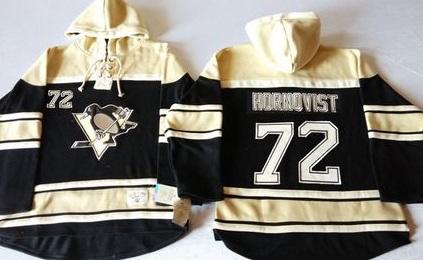 Pittsburgh Penguins 72 Patric Hornqvist Black Sawyer Hooded Sweatshirt NHL Jersey