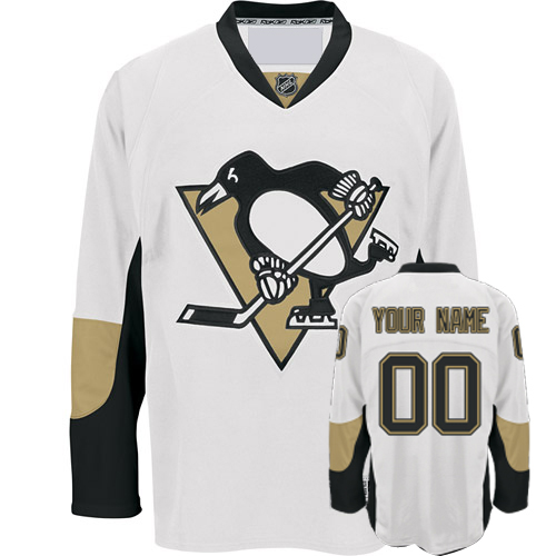 Pittsburgh Penguins White Customized Hockey Jersey