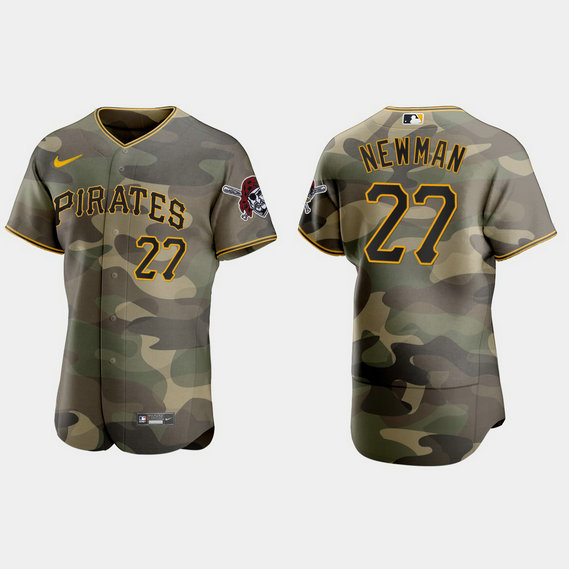 Pittsburgh Pirates #27 Kevin Newman Men's Nike 2021 Armed Forces Day Authentic MLB Jersey -Camo