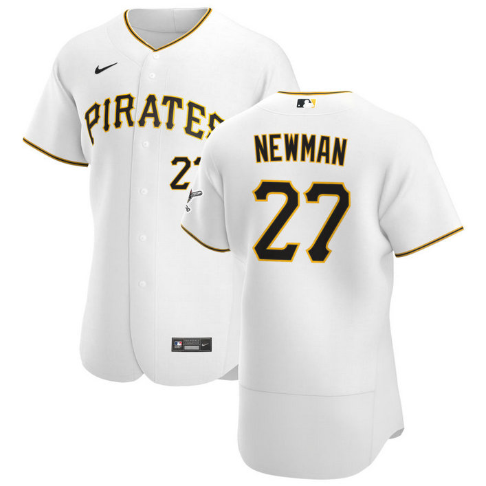 Pittsburgh Pirates #27 Kevin Newman Men's Nike White Home 2020 Authentic Player MLB Jersey