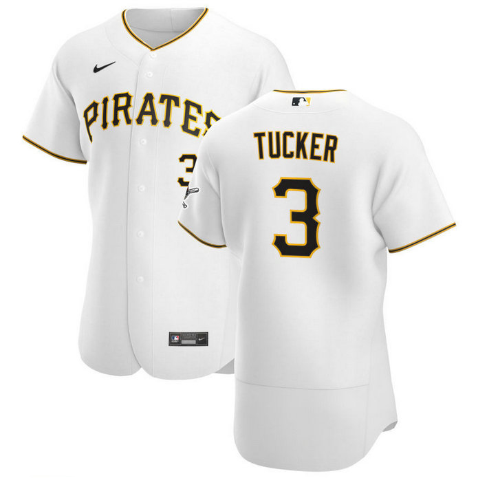Pittsburgh Pirates #3 Cole Tucker Men's Nike White Home 2020 Authentic Player MLB Jersey