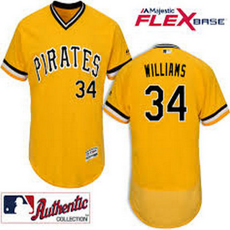 Pittsburgh Pirates #34 Trevor Williams Gold Flexbase Jersey