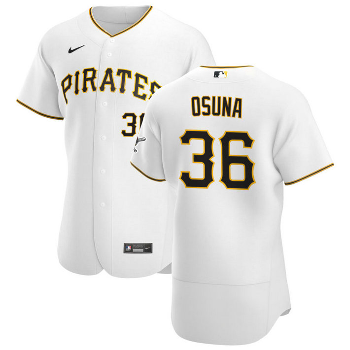 Pittsburgh Pirates #36 Jose Osuna Men's Nike White Home 2020 Authentic Player MLB Jersey