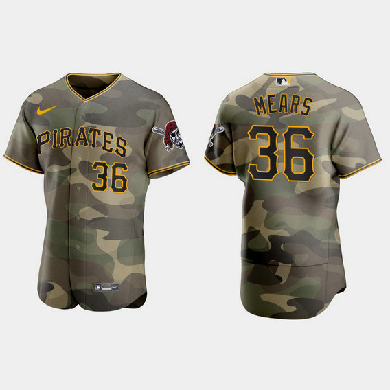 Pittsburgh Pirates #36 Nick Mears Men's Nike 2021 Armed Forces Day Authentic MLB Jersey -Camo