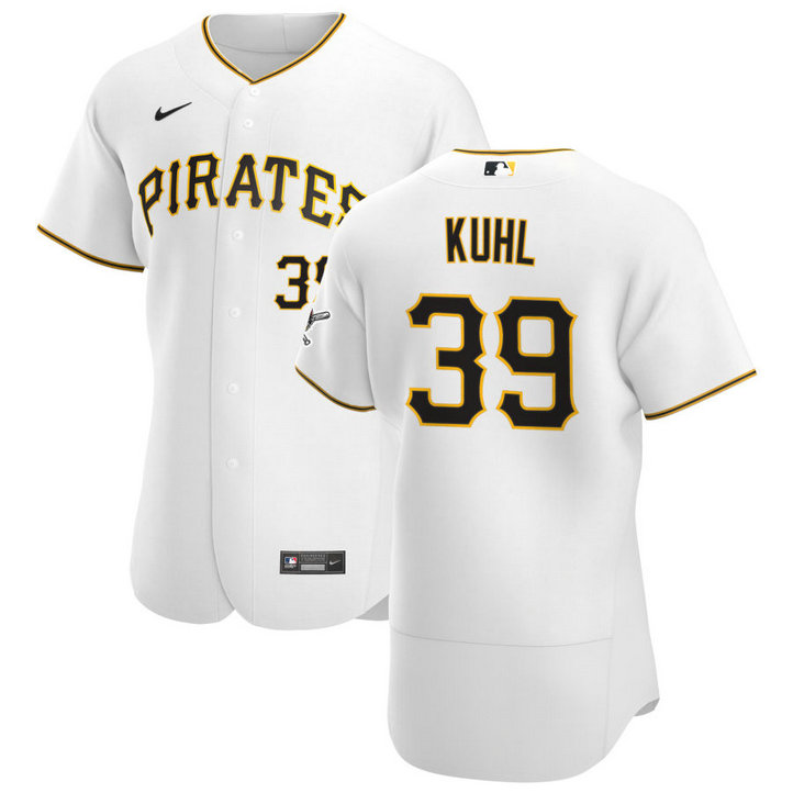 Pittsburgh Pirates #39 Chad Kuhl Men's Nike White Home 2020 Authentic Player MLB Jersey