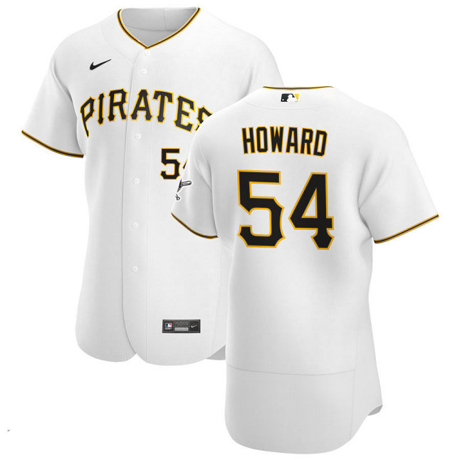 Pittsburgh Pirates #54 Sam Howard Men's Nike White Home 2020 Authentic Player MLB Jersey