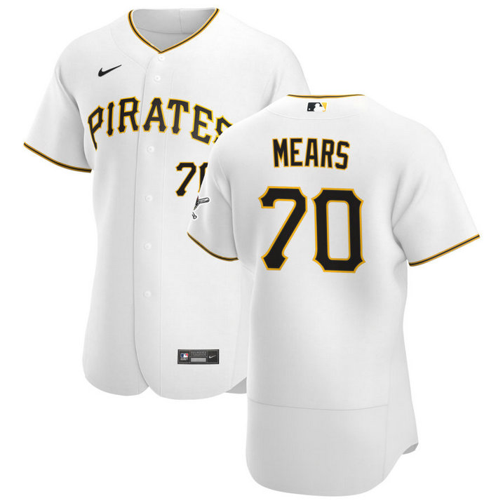 Pittsburgh Pirates #70 Nick Mears Men's Nike White Home 2020 Authentic Player MLB Jersey