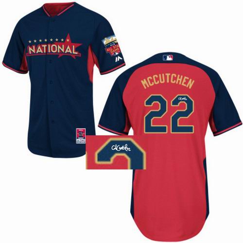 Pittsburgh Pirates 22# Andrew McCutchen National League 2014 All Star Signature Jersey