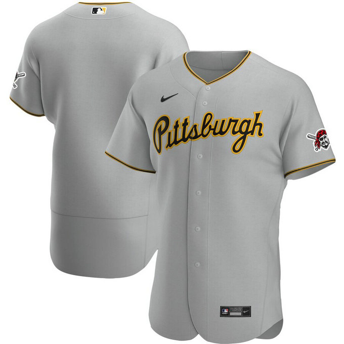 Pittsburgh Pirates Men's Nike Gray Road 2020 Authentic Team MLB Jersey