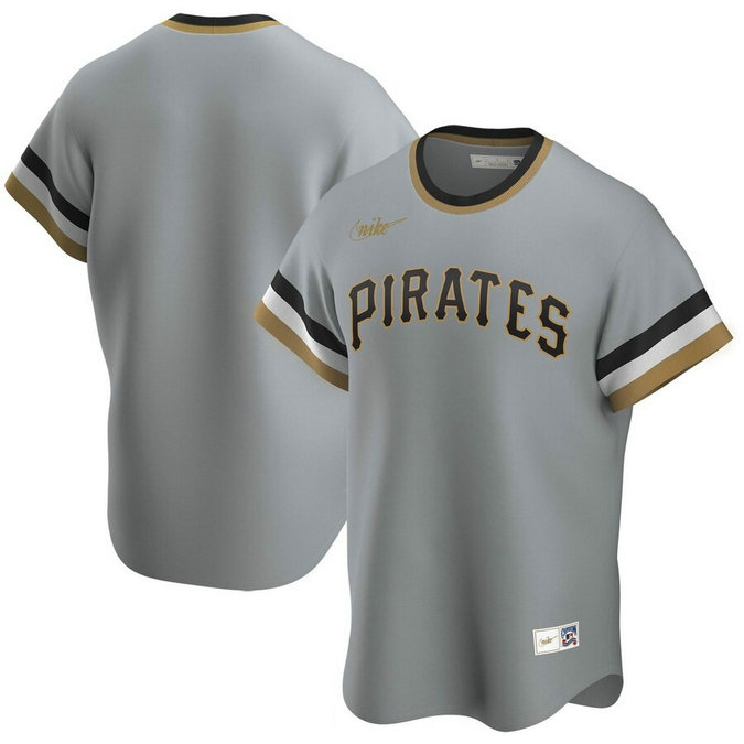 Pittsburgh Pirates Nike Road Cooperstown Collection Team MLB Jersey Gray