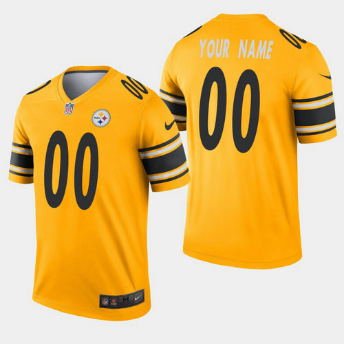 Pittsburgh Steelers #00 Custom Inverted Gold Legend Jersey