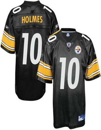 Pittsburgh Steelers #10 Santonio Holmes black