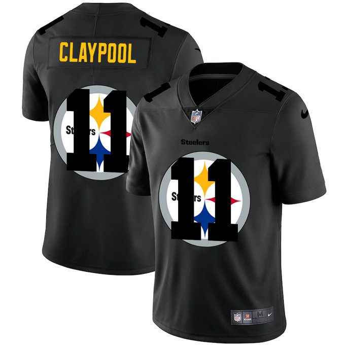 Pittsburgh Steelers #11 Chase Claypool Men's Nike Team Logo Dual Overlap Limited NFL Jersey Black