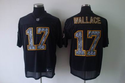 Pittsburgh Steelers #17 Mike Wallace BLACK SIDELINE UNITED