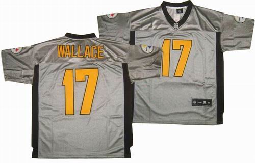 Pittsburgh Steelers #17 Mike Wallace Gray shadow jerseys