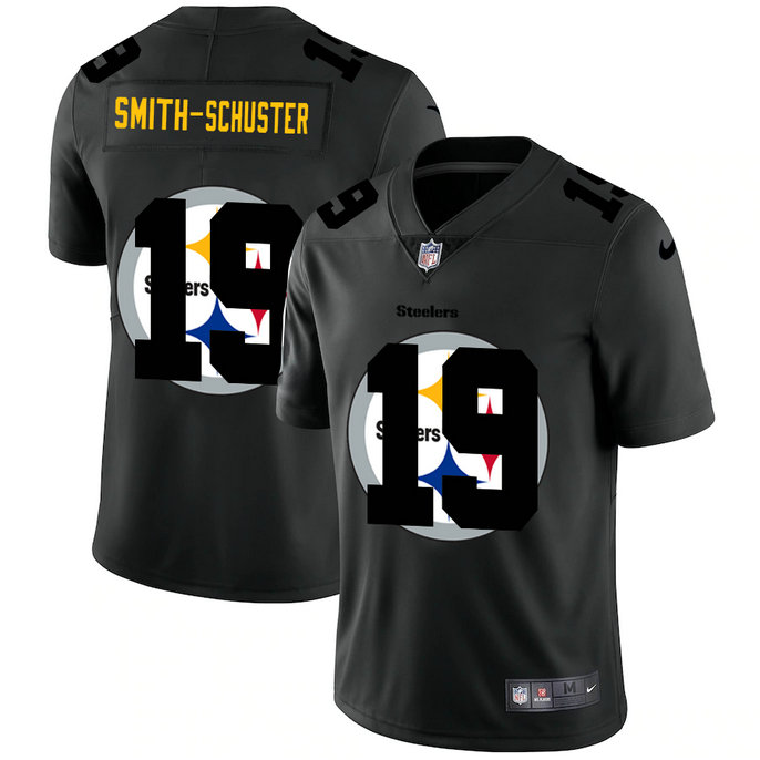 Pittsburgh Steelers #19 JuJu Smith-Schuster Men's Nike Team Logo Dual Overlap Limited NFL Jersey Black