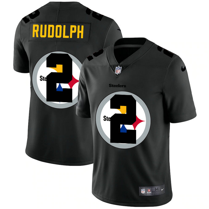 Pittsburgh Steelers #2 Mason Rudolph Men's Nike Team Logo Dual Overlap Limited NFL Jersey Black