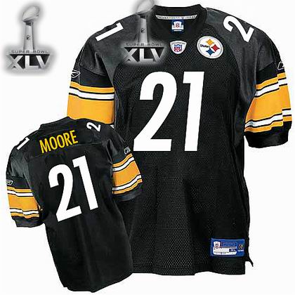 Pittsburgh Steelers #21 Mewelde Moore jerseys 2011 super bowl jersey black