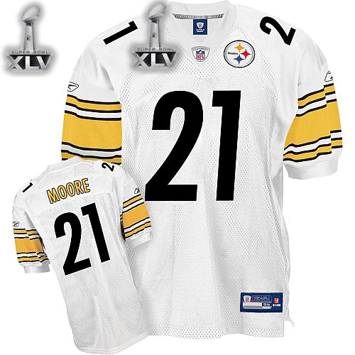Pittsburgh Steelers #21 Mewelde Moore jerseys 2011 super bowl jersey white
