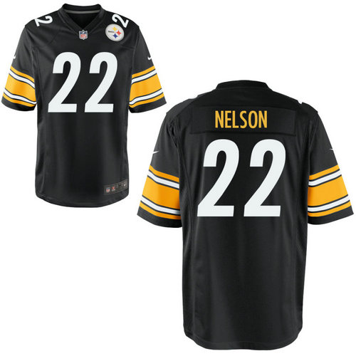 Pittsburgh Steelers #22 Steven Nelson Black Vapor limited Jersey