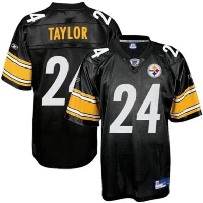 Pittsburgh Steelers #24 Taylor Team Black Jersey