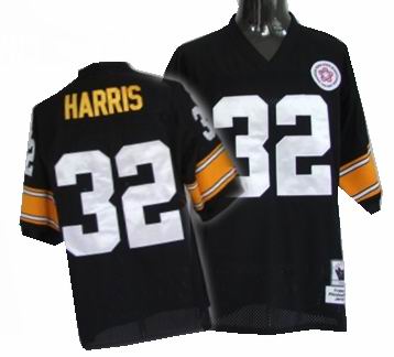 Pittsburgh Steelers #32 Franco Harris black mitchellandness throwback