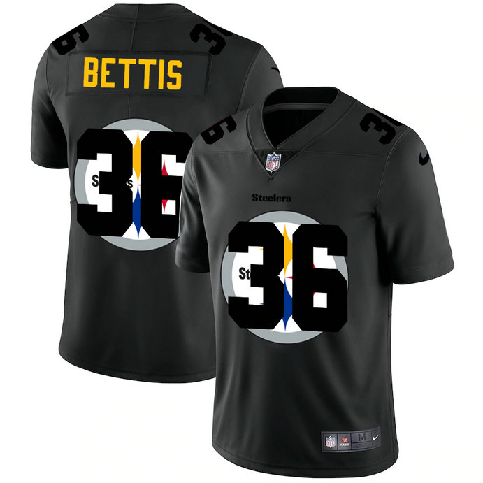 Pittsburgh Steelers #36 Jerome Bettis Men's Nike Team Logo Dual Overlap Limited NFL Jersey Black