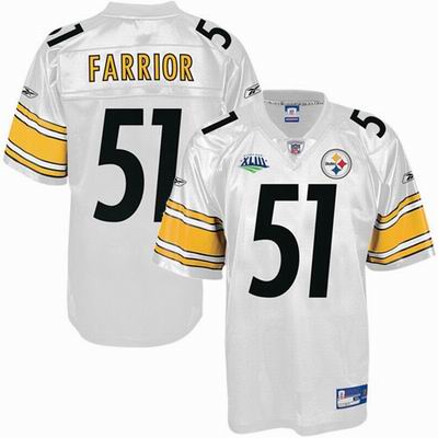 Pittsburgh Steelers #51 James Farrior Super Bowl white Jerseys