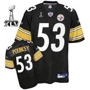 Pittsburgh Steelers #53 Maurkice Pouncey Team Color 2010 Super bowl jerseys Black