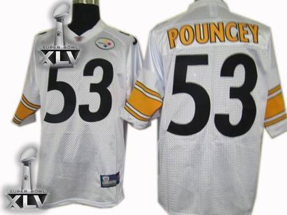 Pittsburgh Steelers #53 Maurkice Pouncey jerseys 2011 super bowl jersey white