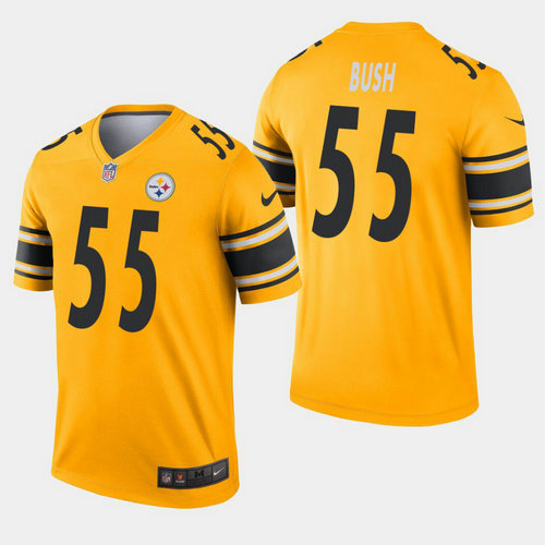 Pittsburgh Steelers #55 Devin Bush Inverted Legend Gold Jersey